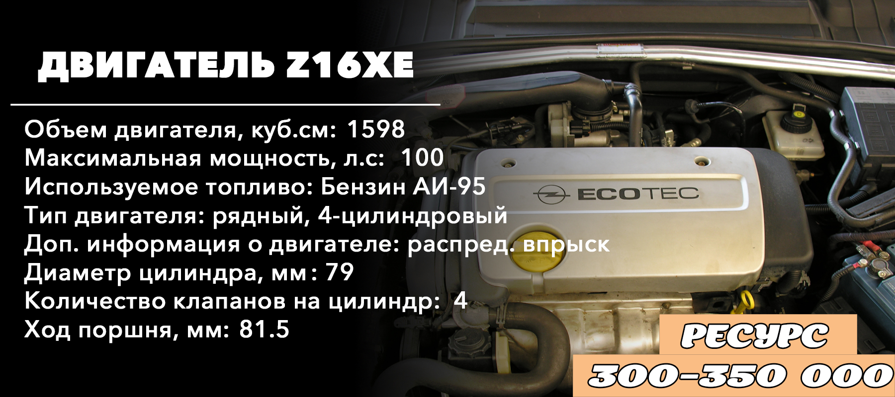 Ресурс двигателя 1.6 - Z16XE