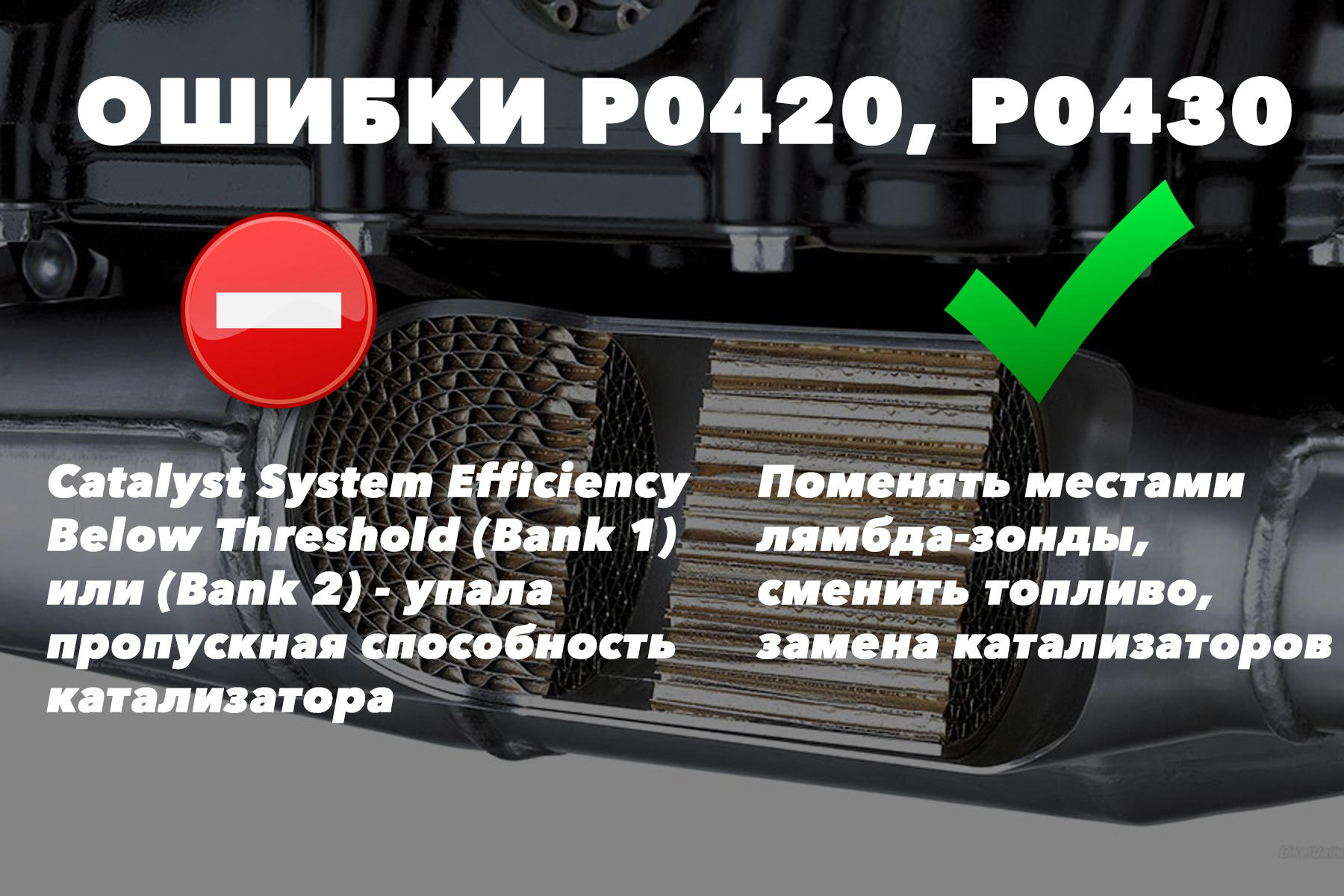 Форд Фокус 3 код ошибки P0420 и P0430 – упала пропускная способность катализатора