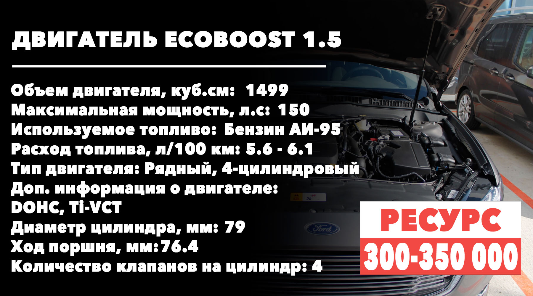 Ресурс 1.5-литрового мотора Форд Фокус